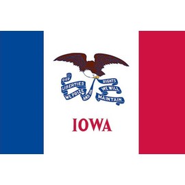 Valley Forge Flag Made in America 3' x 5' Nylon Iowa State Flag