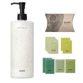 BAUM Body Soap, Body Sensory Kit, Aroma, Body Wash, 16.2 fl oz (460 ml) + Sample Set Included, Forest Bath Scent with the Freshness of Trees, Moisturizing, Relaxing, Healing, Voluminous Foam