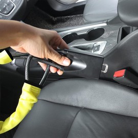 SFBAIHEN Car Steering Wheel Lock, Seat Belt Lock, Anti-Theft Device, Max 17 Inch Length, Small and Light-Weight, Multi-Functional, Fit Most Vehicle, SUV, Golf Cart Security Yellow