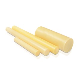 Cast Nylon 6 Plastic Rod 5/8" OD x 12" Length - Yellow Color