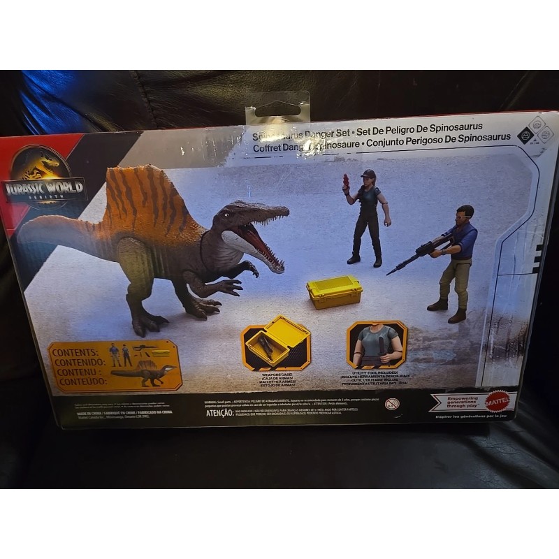 Mattel Jurassic World Rebirth Spinosaurus Danger Set, Mattel Exclusive, New