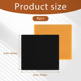 8 Pcs High Heel Patch, Rubber Boot Heel Replacement Square Sole Repair Tips Stickers, Non-Slip Heels Protectors Rubber Repair Pad Accessories for High Heels Boots