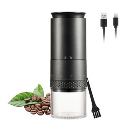 Lamido Portable Electric Coffee Grinder with Stainless Steel Burr, Rechargeable Bean Mill with 38 Adjustable Grind Settings, Small Cordless Grinder for Travel, Espresso, Pour Over, French Press