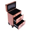 LIAPDG 3 Layers Rolling Makeup Case, Portable Tattoo Carrying Case