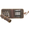 16OZ Waxed Canvas Tool Roll Bag, Heavy Duty Tool Storage
