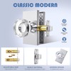 Newlaking Glass Door Knobs Polished Chrome,Privacy Crystal Door Knob with