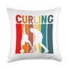 Curler Stone Curling Player Throw Pillow