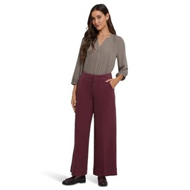 NYDJ Women's Mona Wide Leg Trouser Jeans, Sienna Red