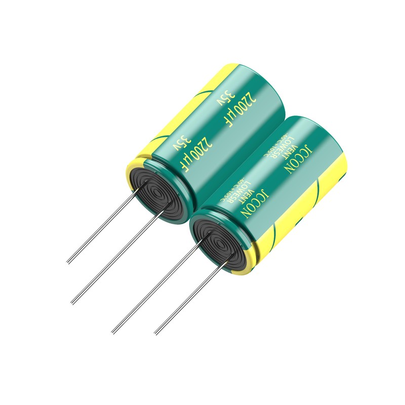 JCCON 5-Pack 35V 2200uF Premium Quality Low ESR Electrolytic Capacitors