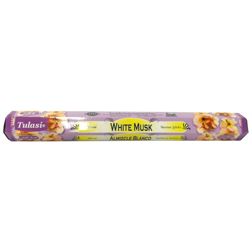 Tulasi White Musk Sticks, Set of 6, 20 Sticks per