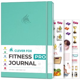 Clever Fox Fitness Journal PRO – Daily Workout Planner with Meal Planner & Habit Tracker – Gym Exercise Log Book for Women & Men – Fitness Planner Notebook – Lasts 6 Months, 7x10” - Turquoise