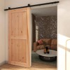 CCJH 5FT Sliding Track Barn Door Hardware Kit for Single