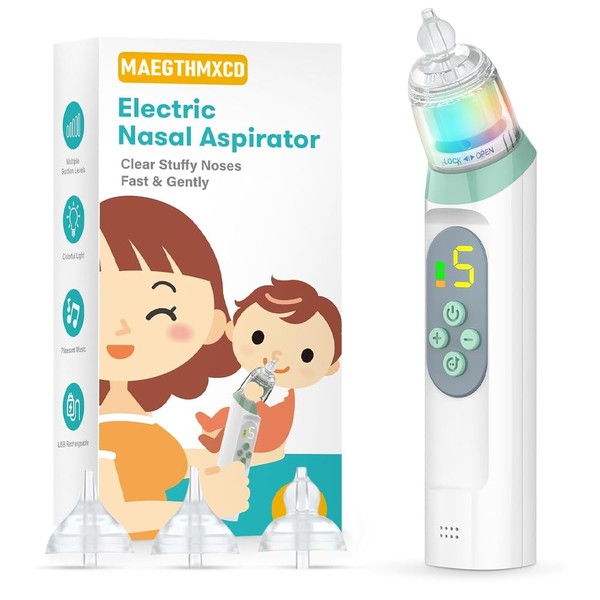 Limpiador Nasal Eléctrico para Bebés, Extractor de Mocos para Bebe