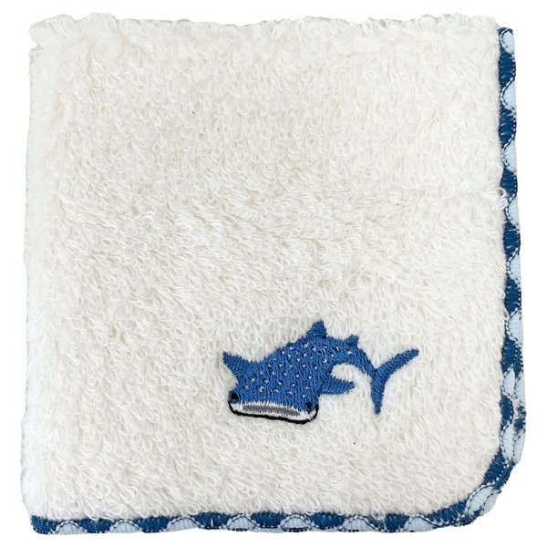 BESTEVER, Made in Japan, 100% Cotton, Untwist Yarn, Unbleached, Hand Towel, Whale Shark, One Point, Petite Gift, Return, Made in Japan (Mini Towel) Best Ever