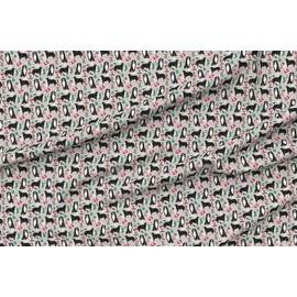 Spoonflower Fabric - Bernese Mountain Dogs Christmas Cute Xmas Holiday Dog Cloth Pet Printed on Petal Signature Cotton Fabric by The Yard - Sewing Quilting Apparel Crafts Decor