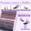 Extensiones De Pestañas Kit 280pcs 2030d Curvatura C 9-16mm