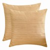 The White Petals Gold Euro Pillow Covers (Faux Silk, 26x26