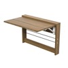 OLMPYE Wall Mounted Folding Table,Wooden Mounted Desk with Iron Bracket,Small