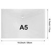 Syolee A5 Plastic Wallets 5 Pcs Files Folders Popper Document