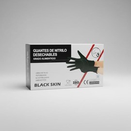 XADRIC Guantes de Nitrilo Negros Desechables | Sin Látex ni Polvo, Grado Alimenticio y Profesional | Ideal para Cocina, Tatuajes, Limpieza y Laboratorio | Caja con 100 Piezas