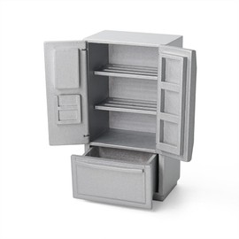 Odoria 1/12 Scale Miniature Fridge Dollhouse Kitchen Furniture Accessories, Silver