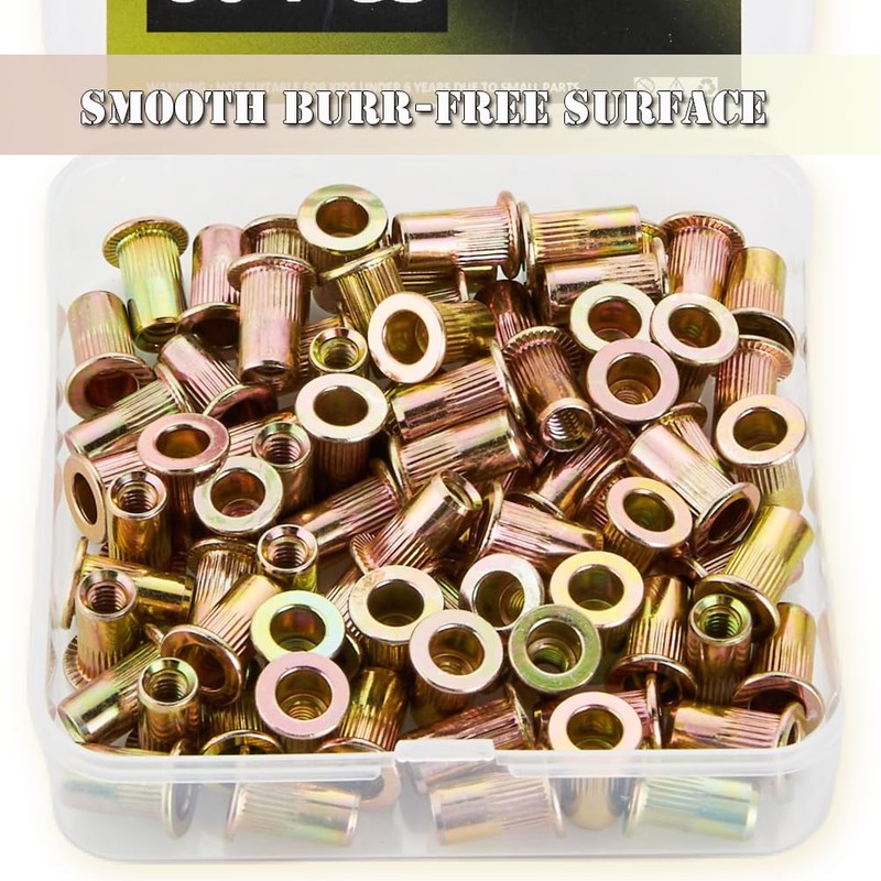 SAE 8-32 10-24 1/4-20 5/16-18 3/8 Inch-16UNC Rivet Nut Assortment