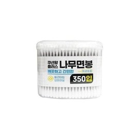 Multipurpose Wooden Cotton Swab Case 350 Pack Makeup Shower Cotton Swabs / 다용도 나무면봉케이스 350입 화장 메이크업 샤워면봉