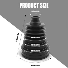 HQRNYP 2PCS CV Boot with 4 Stainless Steel Clamps and 6 Cable Ties, CV Axle Boot Repair Kit, Silicone Constant Velocity Joint Boot Set, Universal Car Repair Accessories Fit for Shaft Size 19mm-24mm