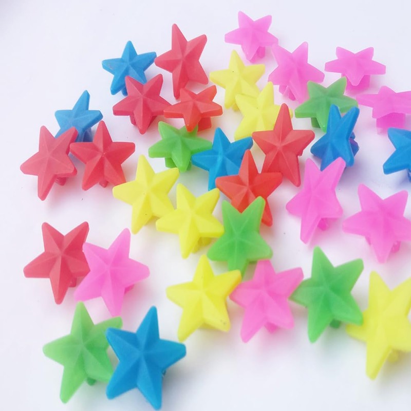 Random Style Star & Moon Beads Spoke Accessories Plastic Clip