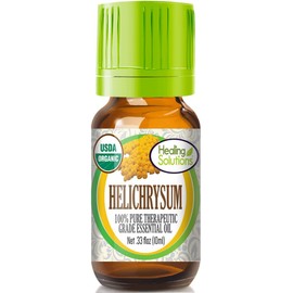 Healing Solutions Healing Solutions Helichrysum Essential Oil, Organic, Undiluted, Pure Helichrysum Oil (0.33 fl oz/10ml) for Skin, Diffuser, & Aromatherapy