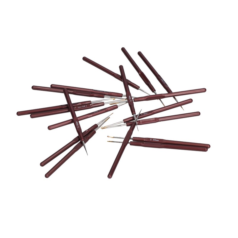 18Pcs Crochet Needle Comfortable Grip Aluminum Material Portable Sweater Needle