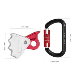 Lixada Rope Grab with 24KN Quick Lock Rock Climbing Fall Protection Safety Clip Outward Bound Training Protection Rescue Lanyard Grab