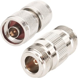 N Type Connector, N Male to N Male, N Female to N Female, Brass Gold Plated Conversion Connector, For Connecting Coaxial Cables, Radios, Antennas, etc. Adapters Both Ends N Type Coaxial Connector, Set