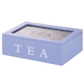 Galileo Sibilla Tea and Herbal Tea Storage Box, 6 Compartments, Purple