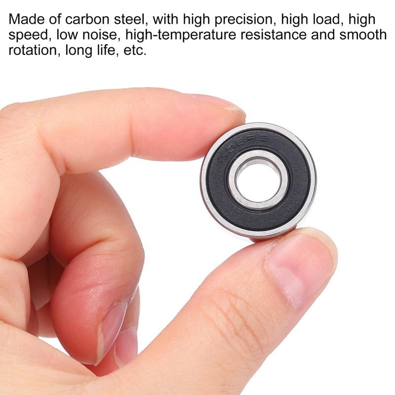 PATIKIL 10 Pack 8x22x7mm Skateboard Bearings 608-2RS Steel Ball Bearings