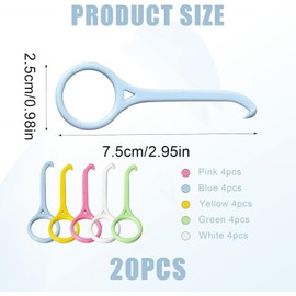 20 Pcs Aligner Removal Tool Retainer Remover Tool Aligner Tooth Hook Invisible Braces Remover Hook for Removing Invisible Braces Orthodontic Retainers Tooth Cleaning Oral Care (5Colors)