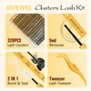 QUEWEL Lash Cluster Kit, 320pcs 3D Cluster Lashes Kit with