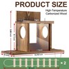 Enhon Wood Squirrel Feeder for Outside, Window Squirrel Feeder with