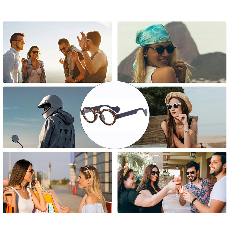 YAMEIZE Oval Blue Light Filter Glasses for Women Men Retro