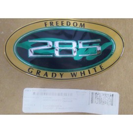 GRADY WHITE 285 FREEDOM HULL NAME DECAL (2-3/4" x 5")  #10-0567    -NEW OEM