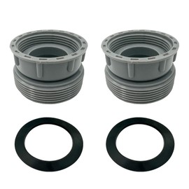 Generic 2Pcs Female 45mm to Male 58mm Sink Drain Reducer Coupling,Plastic Trap Adapter,Straight Extended Sink Drain Connector for Bathroom Kitchen Sink, Gray