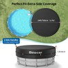 Binecer 24 Ft Round Pool Cover with Reflective Strips, Swimming