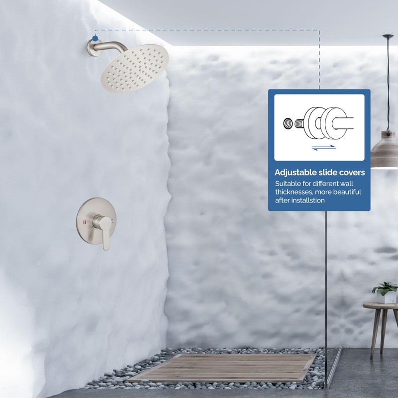 Airuida Single Function Shower Trim Kit Shower Faucet Set Wall