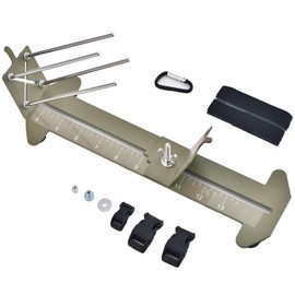 MONOBIN 2 in 1 Paracord Metal Jig, Adjustable Length para Cord Maker- Weaving DIY Craft Paracord Tool 4" to 13" with Buckles and Non-Slip Mat (Khaki, 13.2in)