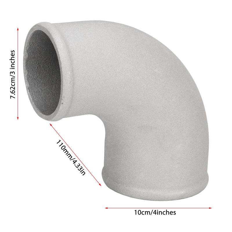 Reducer Elbow Pipe 3in to 4in OD 90 Degree Bend