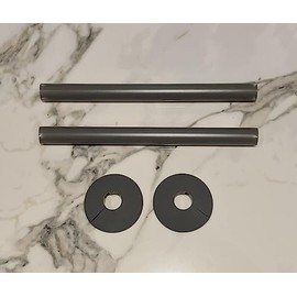 Radiator Pipe Covers & Collars Pair- Anthracite 15mm Pipe Shroud 200mm-TC