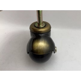 Elegent Upholstery 2" Inch black Ball Casters with Wood Stem and Socket Inserts - Set of 4