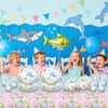 SANYUANHE Ocean Birthday Decoration, 61 Pieces Underwater World Children's Birthday