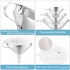 Toncoo 4 Pack Stainless Steel Funnels for Kitchen Use, Food