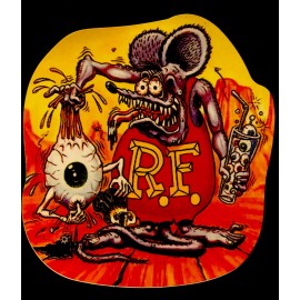 RAT FINK STICKER “EYEBALL SODA” 3 1/4 X 3 3/8” UV GLOSSY AMAZING !!!